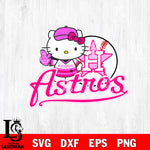 Astros Hello Kitty Baseball MLB SVG DXF EPS PNG FILE, File Cut, Digital Download,Instant Download, Silhouette