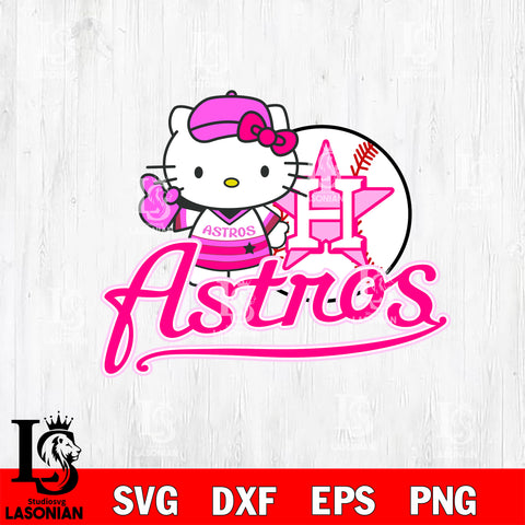 Astros Hello Kitty Baseball MLB SVG DXF EPS PNG FILE, File Cut, Digital Download,Instant Download, Silhouette
