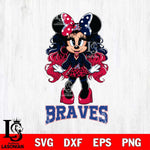 Atlanta Braves Beauty Minnie Mouse Svg Eps Dxf Png File, Digital Download, Instant Download