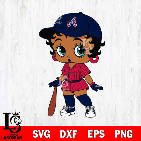 Atlanta Braves Betty Boop MLB 7 Svg Eps Dxf Png File,MLB svg, Digital Download, Instant Download