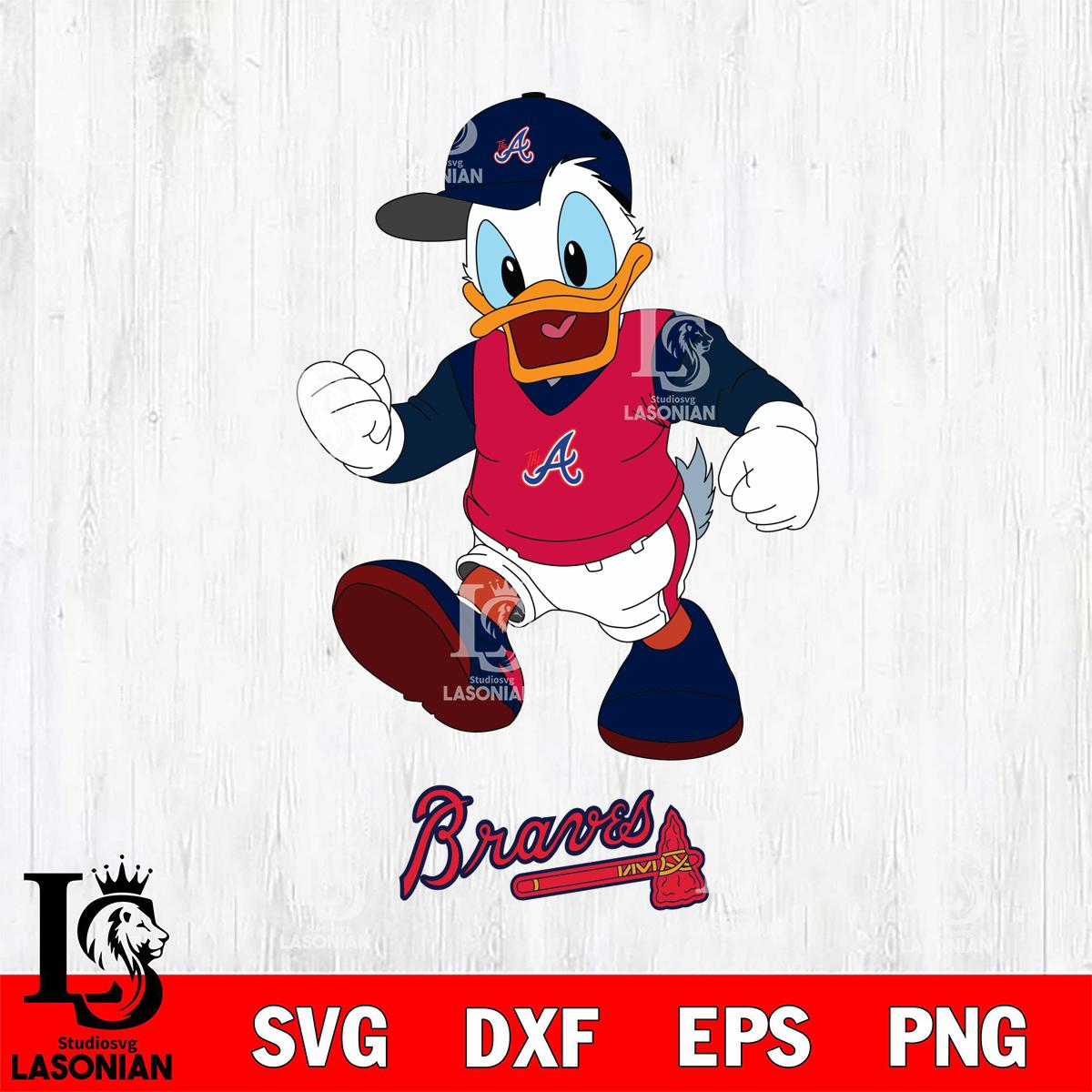 Atlanta Braves Donald Duck Baseball walk – lasoniansvg
