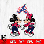 Atlanta Braves Fan Minnie And Mickey Love Svg Eps Dxf Png File, Digital Download, Instant Download