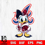 Atlanta Braves Fancy Daisy Duck Disney Svg Eps Dxf Png File, Digital Download, Instant Download