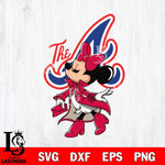 Atlanta Braves Glamorous Minnie Svg Eps Dxf Png File, Digital Download, Instant Download