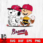 Atlanta Braves Peanuts Sport walk Svg Eps Dxf Png File, MLB File Cut,Digital Download,Instant Download,MLB Svg Files