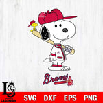 Atlanta Braves Snoopy sport Svg Eps Dxf Png File, MLB File Cut,Digital Download,Instant Download,MLB Svg Files