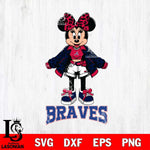 Atlanta Braves Style Minnie Disney Svg Eps Dxf Png File, Digital Download, Instant Download