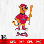 Atlanta Braves scooby baseball Svg Eps Dxf Png File,MLB File Cut ,Baseball Digital Download , Instant Download, Cut Svg Files