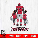 Atlanta Falcons 3 Father and son Rugby SVG DXF EPS PNG FILE,NFL SVG, Father day Digital Download,Instant Download, Silhouette