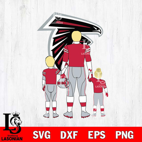Atlanta Falcons Best Dad Ever , father day , DAD NFL 3 Svg Eps Dxf Png File, Digital Download, Instant Download