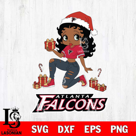 Atlanta Falcons Betty Boop Gift File Cut, NFL SVG DXF EPS PNG PDF File, Digital Download , Criucut , Silhouette