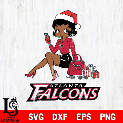 Atlanta Falcons Betty Boop Phone File Cut, NFL SVG DXF EPS PNG PDF File, Digital Download , Criucut , Silhouette