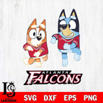 Atlanta Falcons Bluey with Chilli Dance Svg Eps Dxf Png File, Digital Download, Instant Download