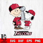 Atlanta Falcons Charlie Brown and Snoopy Champions Svg Eps Dxf Png File, NFL svg , Digital Download , Instant Download, Cricut File