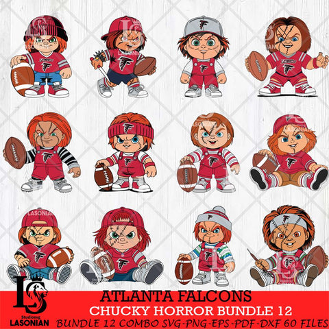 Atlanta Falcons Chucky Horror Bundle 12 SVG Svg Eps Dxf Png File, Bundle NFL svg, Digital Download, Instant Download