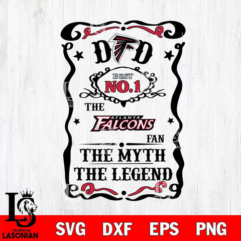 Atlanta Falcons Dad The Man The Myth The Legend Svg Eps Dxf Png File, Digital Download, Instant Download