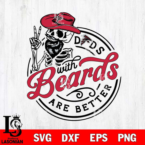 Atlanta Falcons Dad With Beard Are Better Svg Eps Dxf Png File, Digital Download, Instant Download