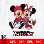 Atlanta Falcons Disney Mickey And Minnie Football Svg Eps Dxf Png File, NFL svg , Digital Download , Instant Download, Cricut File