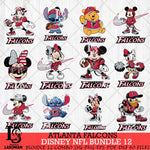 Atlanta Falcons Disney NFL Bundle Svg PNG 12 Svg Eps Dxf Png File, Digital Download