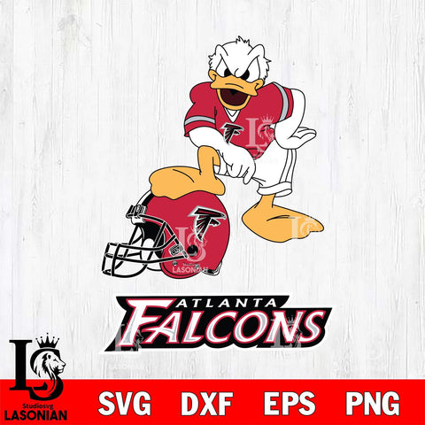 Atlanta Falcons Donald Duck Helmet Cricut, NFL SVG DXF EPS PNG FILE, Digital Download,Instant Download, Silhouette