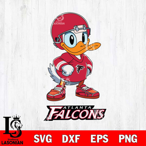 Atlanta Falcons Donald Duck NFL Cricut, NFL SVG DXF EPS PNG FILE, Digital Download,Instant Download, Silhouette