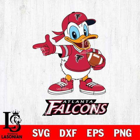Atlanta Falcons Donald Duck Sport Cricut, NFL SVG DXF EPS PNG FILE, Digital Download,Instant Download, Silhouette