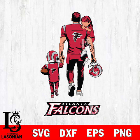 Atlanta Falcons Father And Son Football SVG DXF EPS PNG FILE,NFL SVG, Father day Digital Download,Instant Download, Silhouette