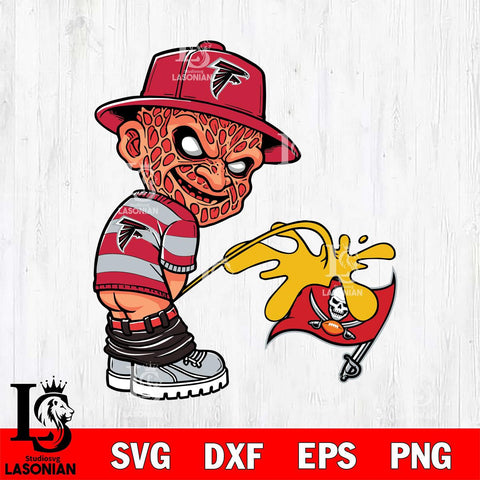 Atlanta Falcons Freddy Krueger Piss On Tampa Bay Buccaneers Svg Eps Dxf Png File, Digital Download, Instant Download