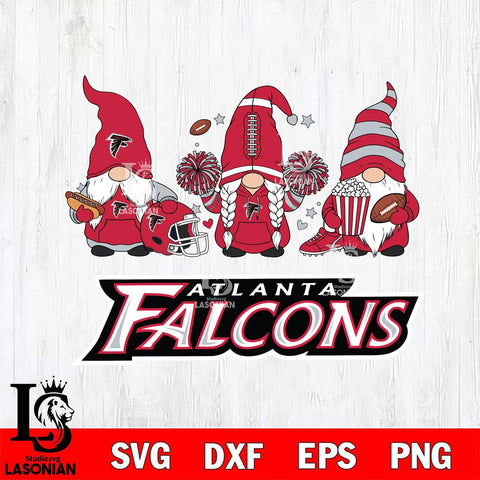 Atlanta Falcons Gnome Fan File Cut, NFL SVG, Digital Download , CHRISTMAS Criucut , Silhouette
