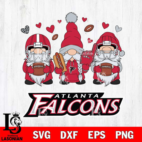 Atlanta Falcons Gnome Rugby File Cut, NFL SVG, Digital Download , CHRISTMAS Criucut , Silhouette