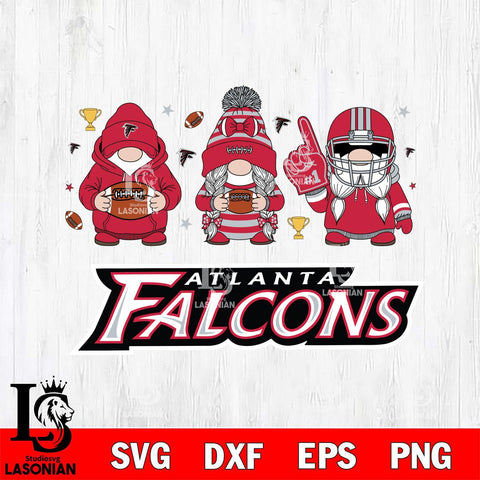 Atlanta Falcons Gnome #1 Football File Cut, NFL SVG, Digital Download , CHRISTMAS Criucut , Silhouette