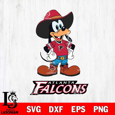 Atlanta Falcons Goofy Cowboy Sport SVG DXF EPS PNG FILE,NFL Cricut ,Football Digital Download,Instant Download, Silhouette