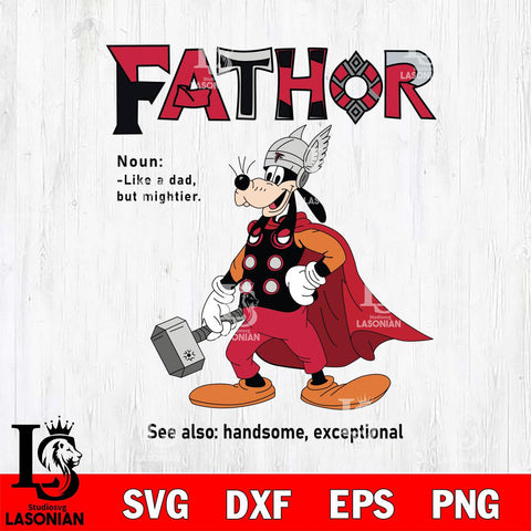 Atlanta Falcons Goofy Fathor Sport Svg Eps Dxf Png File, NFL File Cut,Digital Download,Instant Download,Disney Svg Files
