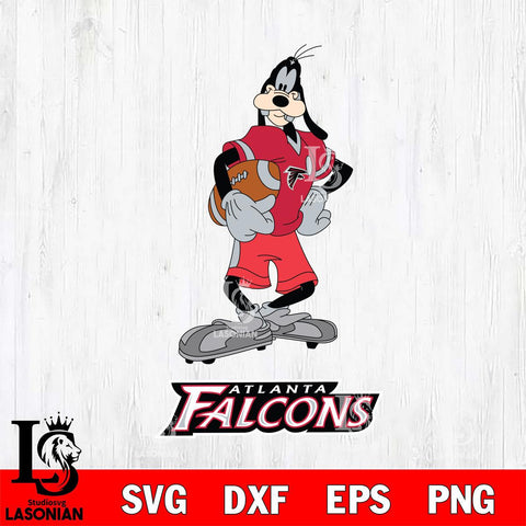 Atlanta Falcons Goofy Player SVG DXF EPS PNG FILE,NFL Cricut ,Football Digital Download,Instant Download, Silhouette