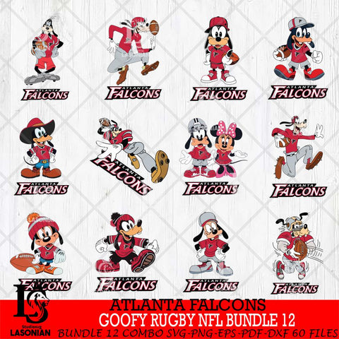 Atlanta Falcons Goofy Rugby NFL Bundle 12 SVG DXF EPS PNG FILE,NFL bundle svg ,Football Digital Download,Instant Download, Silhouette