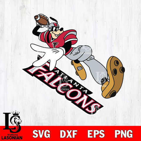 Atlanta Falcons Goofy rugby player SVG DXF EPS PNG FILE,NFL Cricut ,Football Digital Download,Instant Download, Silhouette