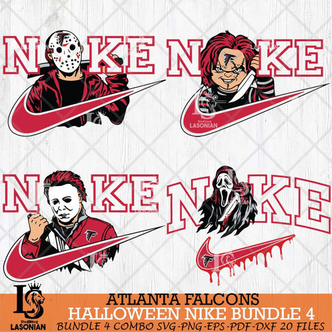 Atlanta Falcons Halloween NFL Bundle 4 Svg Eps Dxf Png File, Digital Download, Instant Download