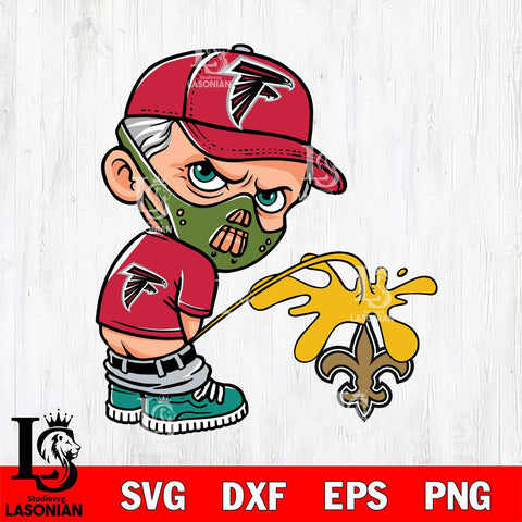 Atlanta Falcons Hannibal Lecter Piss On New Orleans Saints Svg Eps Dxf Png File, Digital Download, Instant Download