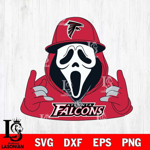 Atlanta Falcons Horror Character Ghostface Sport Svg Eps Dxf Png File, Digital Download, Instant Download