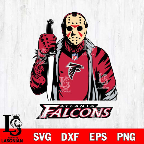 Atlanta Falcons Jason Voorhees Horror 3 Svg Eps Dxf Png File, NFL svg, Digital Download, Instant Download