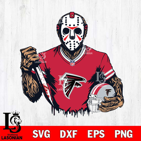 Atlanta Falcons Jason Voorhees Horror 5 Svg Eps Dxf Png File, NFL svg, Digital Download, Instant Download