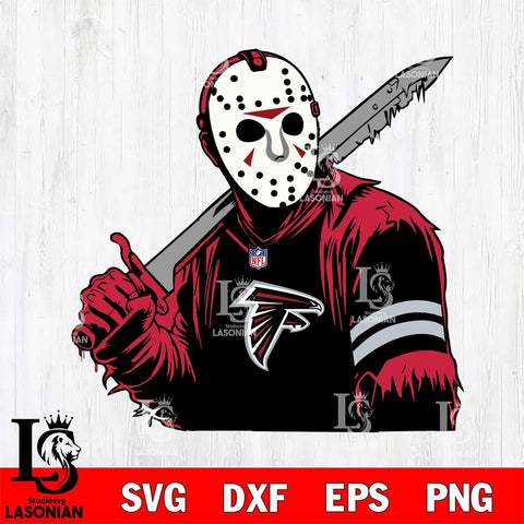 Atlanta Falcons Jason Voorhees Horror 7 Svg Eps Dxf Png File, NFL svg, Digital Download, Instant Download