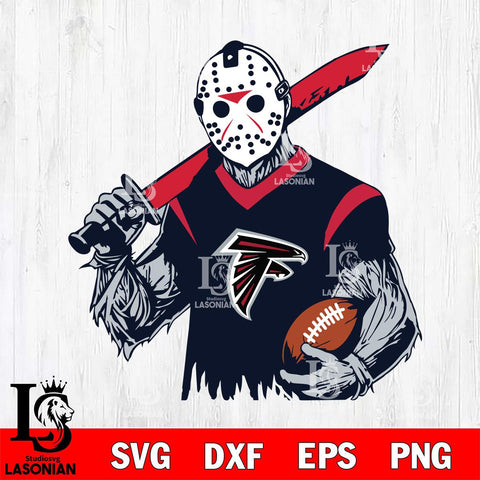 Atlanta Falcons Jason Voorhees Horror Halloween 2 Svg Eps Dxf Png File, Digital Download, Instant Download