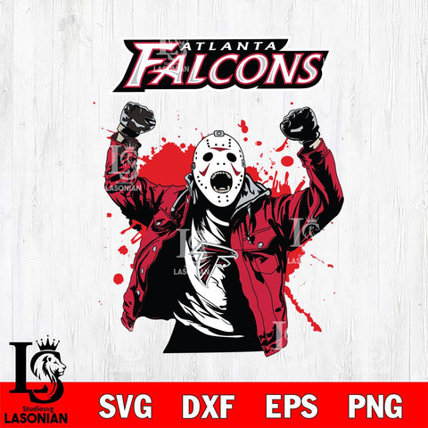 Atlanta Falcons Jason Voorhees Horror Halloween 3 Svg Eps Dxf Png File, Digital Download, Instant Download