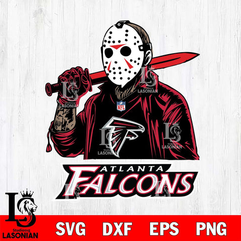 Atlanta Falcons Jason Voorhees Horror Halloween Svg Eps Dxf Png File, Digital Download, Instant Download