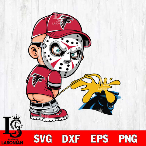 Atlanta Falcons Jason Voorhees Piss On Carolina Panthers Svg Eps Dxf Png File, Digital Download, Instant Download
