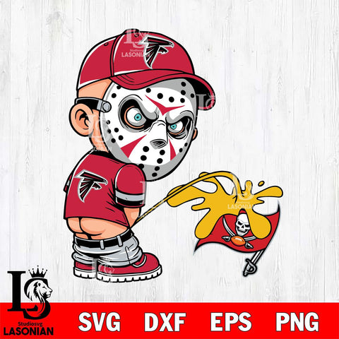 Atlanta Falcons Jason Voorhees Piss On Tampa Bay Buccaneers Svg Eps Dxf Png File, Digital Download, Instant Download
