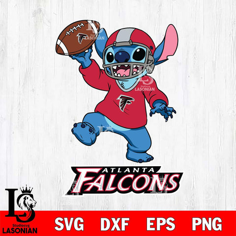 Atlanta Falcons Lilo and stitch Sport SVG DXF EPS PNG FILE, Stitch File Cut,NFL Digital Download,Instant Download, Silhouette