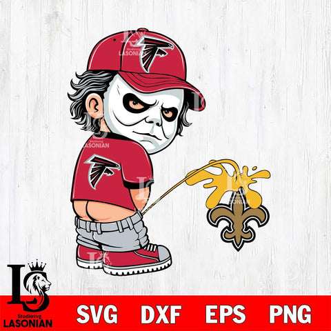 Atlanta Falcons Michael Myers Piss On New Orleans Saints Svg Eps Dxf Png File, Digital Download, Instant Download