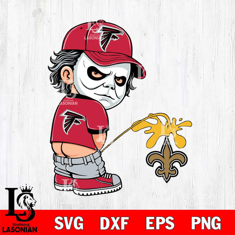 Atlanta Falcons Michael Myers Piss On New Orleans Saints Svg Eps Dxf Png File, Digital Download, Instant Download